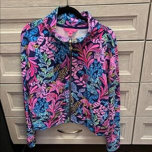 Lilly Pulitzer Pink and Blue Floral Jacket